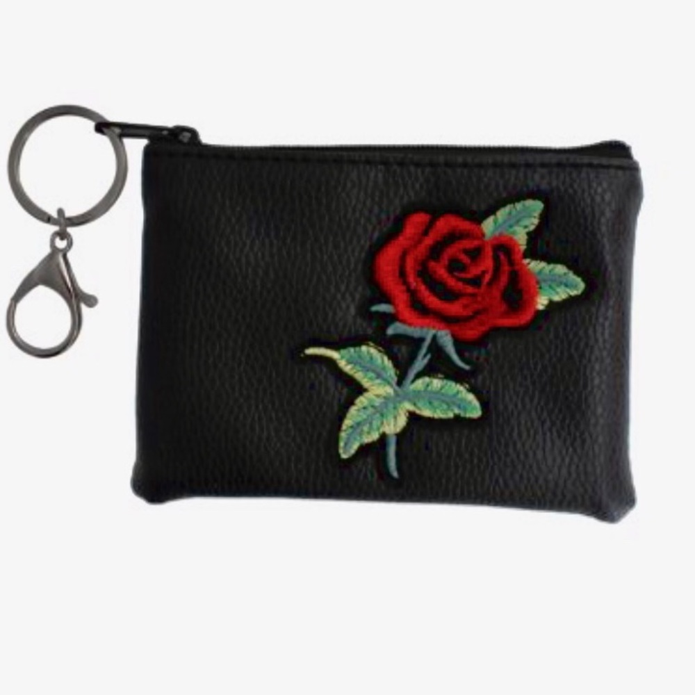 Key Ring Modular Rose Patch Pouch